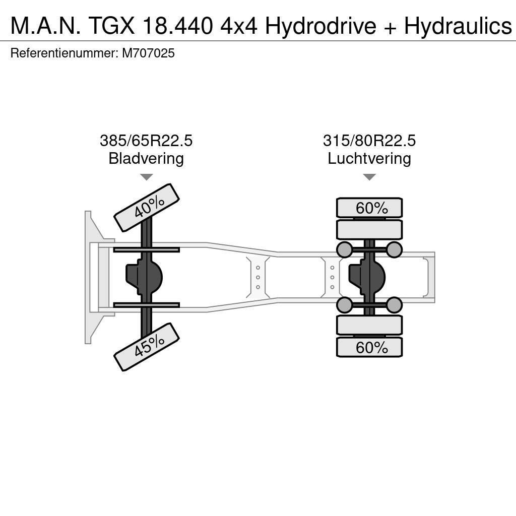 MAN TGX 18.440 4x4 Hydrodrive + Hydraulics Cabezas tractoras