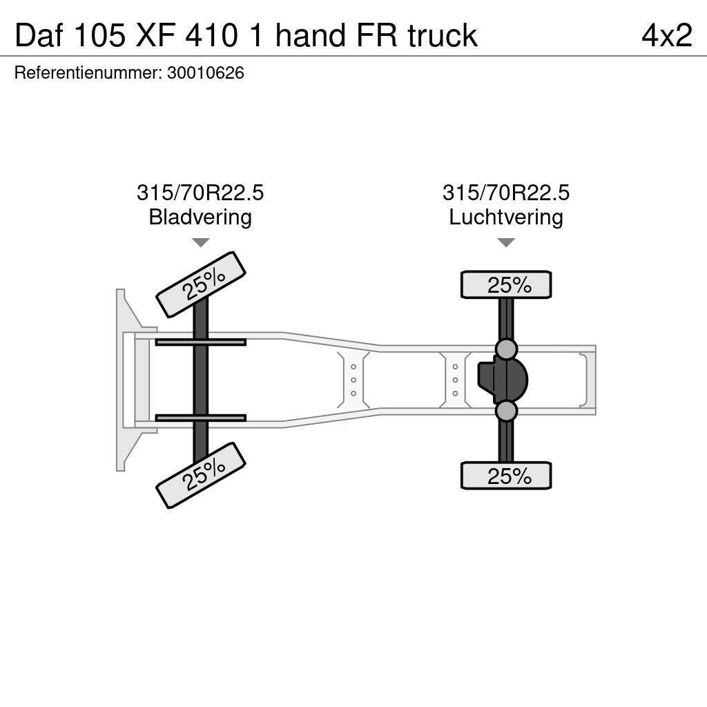 DAF 105 XF 410 1 hand FR truck Cabezas tractoras
