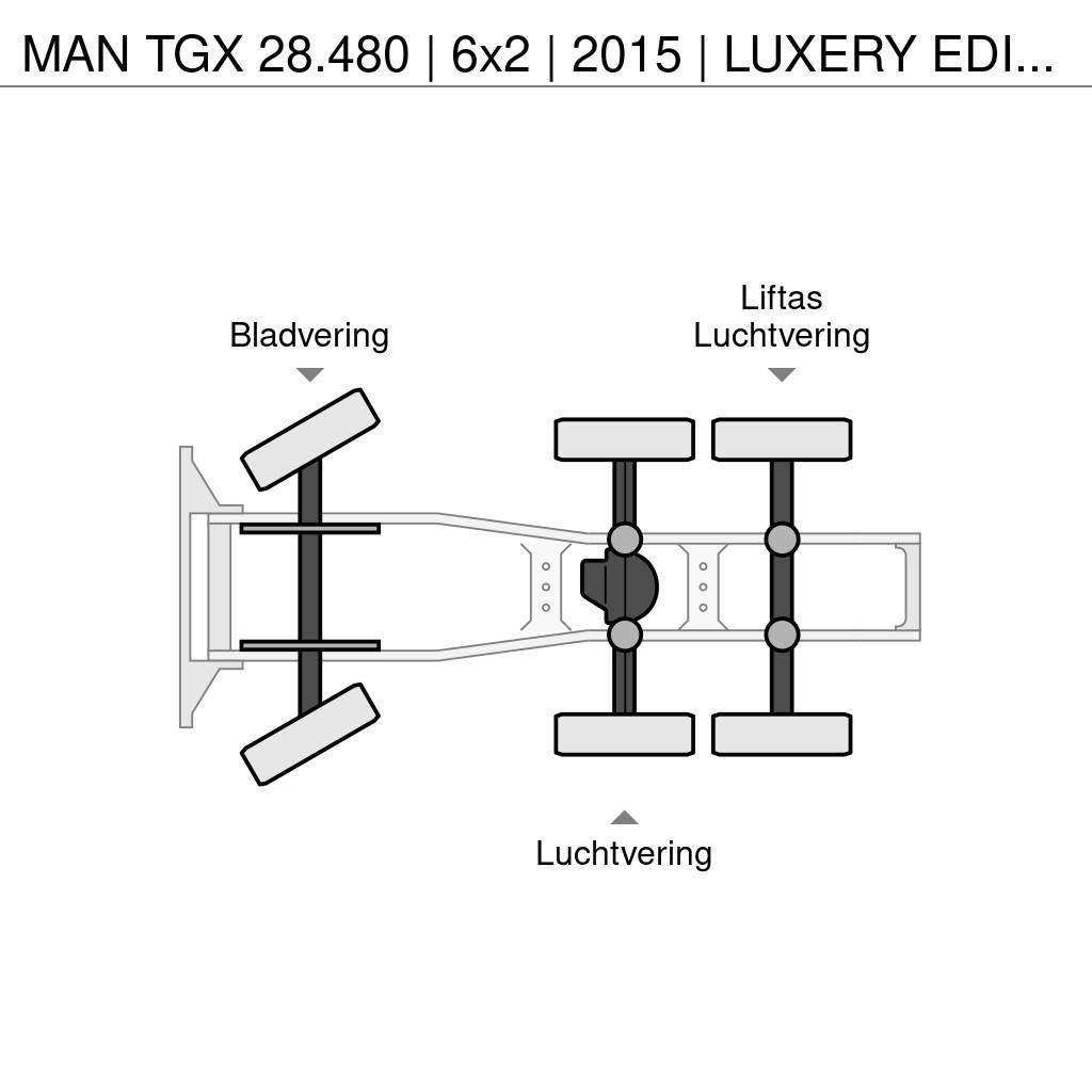 MAN TGX 28.480 | 6x2 | 2015 | LUXERY EDITION | Cabezas tractoras
