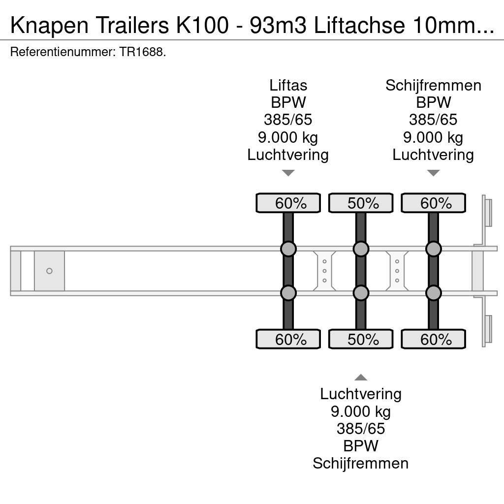 Knapen Trailers K100 - 93m3 Liftachse 10mm Powersheet Cajas de piso oscilante