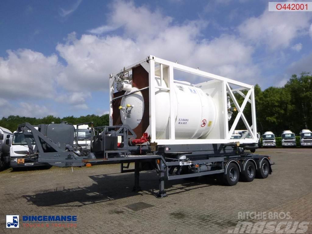  HTS 3-axle container trailer (sliding, tipping) + Semirremolques bañera