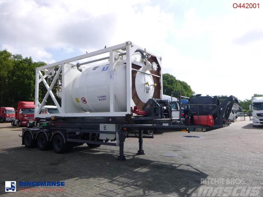  HTS 3-axle container trailer (sliding, tipping) + Semirremolques bañera