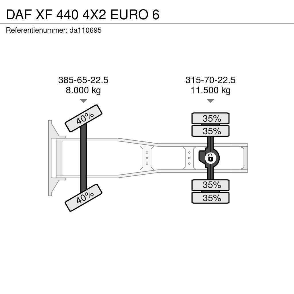 DAF XF 440 4X2 EURO 6 Cabezas tractoras