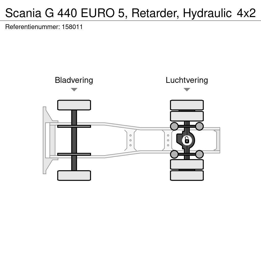 Scania G 440 EURO 5, Retarder, Hydraulic Cabezas tractoras