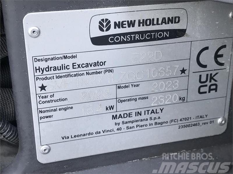 New Holland E22D MINIGRAVER DEMO Mini excavadoras < 7t