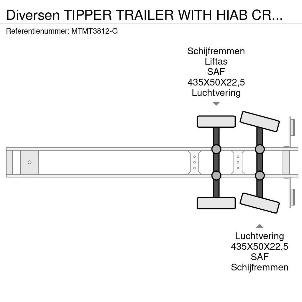  Diversen TIPPER TRAILER WITH HIAB CRANE 099 B-3 HI Semirremolques bañera