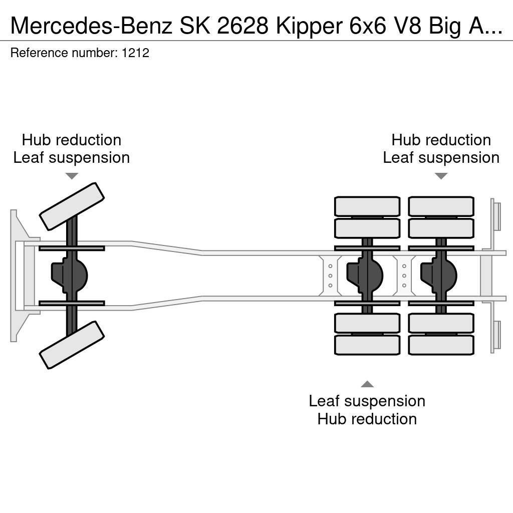 Mercedes-Benz SK 2628 Kipper 6x6 V8 Big Axle's Crane Auxilery ZF Camiones bañeras basculantes o volquetes
