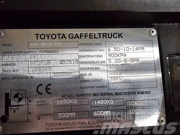 Toyota Tornero 02-8FDF18 Carretillas diesel