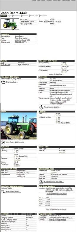 John Deere 4430 Tractores