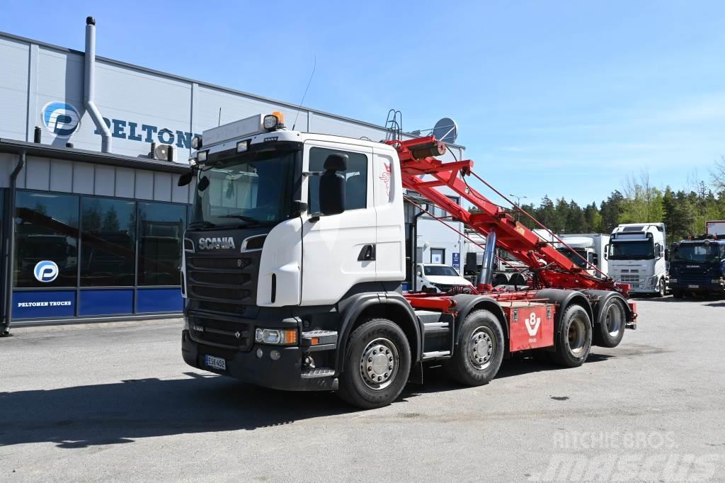 Scania R500 8x2 Multilift vaijeri Cable lift demountable trucks