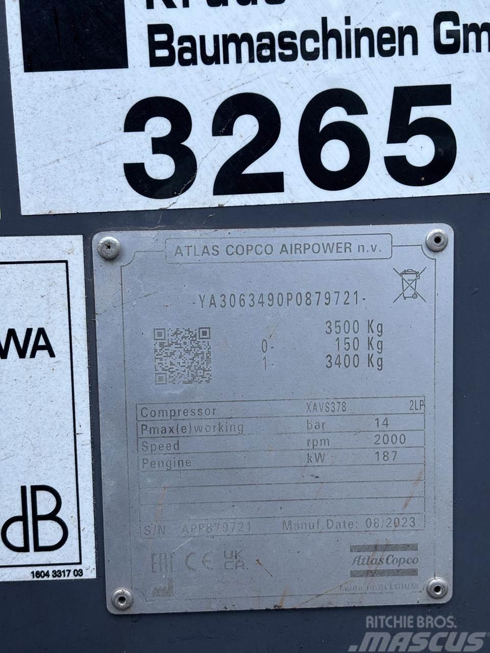 Atlas Copco XAVS 378 Compresores