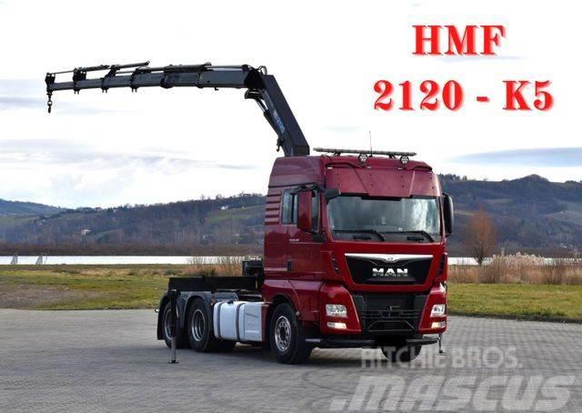 MAN TGX 28.480 Sattelzugmaschine + HMF 2120 K5/FUNK Cabezas tractoras