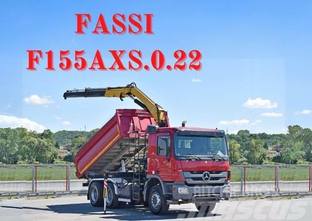 Mercedes-Benz ACTROS 2636 * FASSI F155AXS.0.22 / 6x4 Camiones grúa