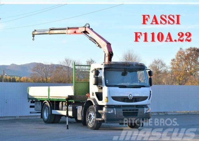 Renault Premium 370* FASSI F110A.22 * TOPZUSTAND Camiones grúa
