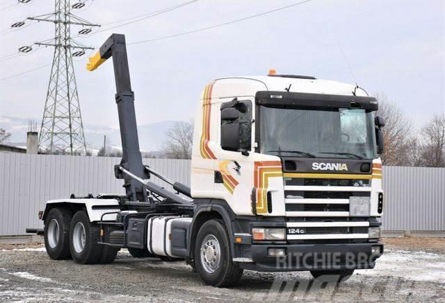 Scania R124 470 Abrollkipper *6x2* Top Zustand ! Camiones polibrazo