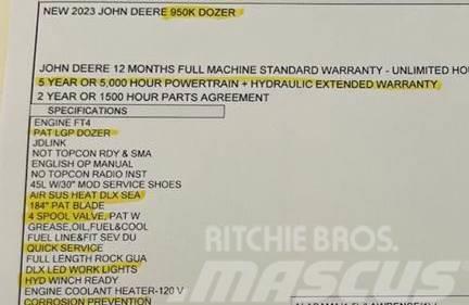 John Deere 950K LGP Buldozer sobre oruga