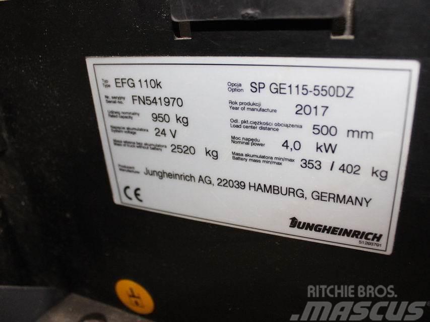 Jungheinrich EFG 110k SP GE115-550DZ Carretillas de horquilla eléctrica