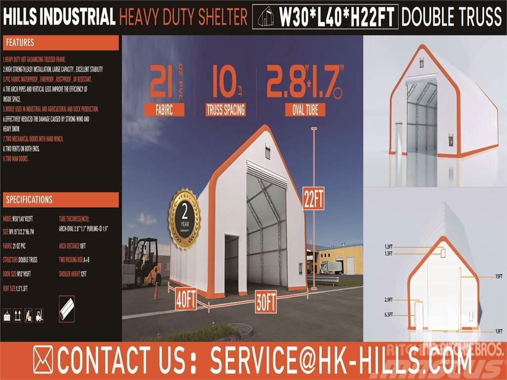  HILLS INDUSTRIAL 40 ft x 30 ft x 22 ft (Unused) Edificación de acero