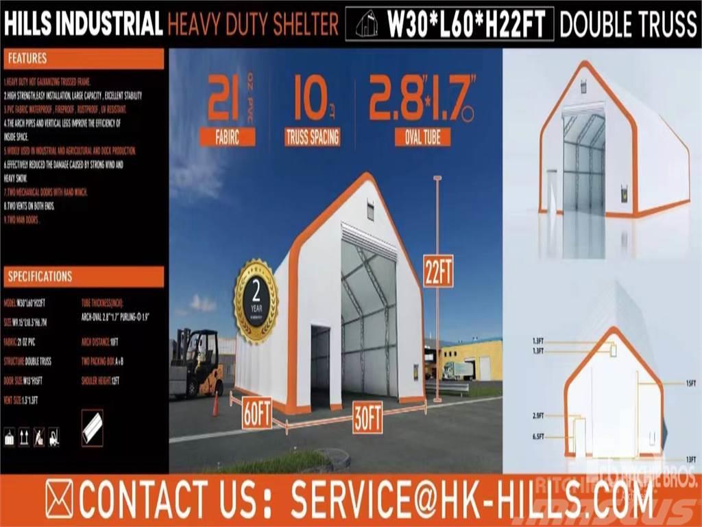  HILLS INDUSTRIAL 60 ft x 30 ft x 22 ft (Unused) Edificación de acero