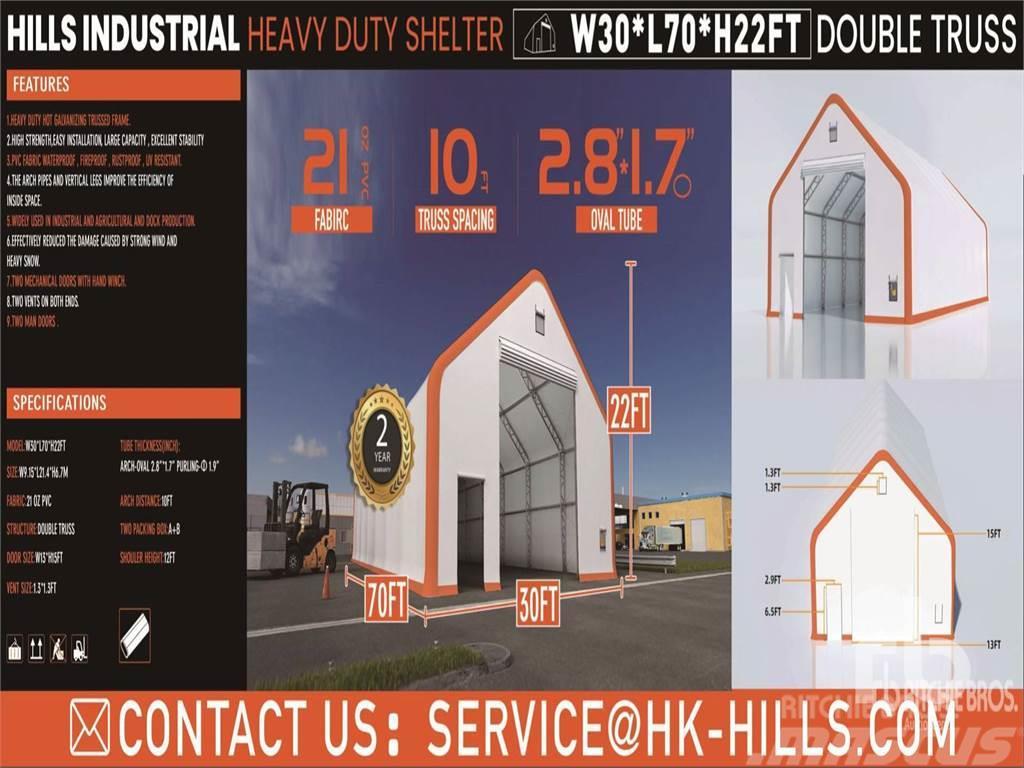  HILLS INDUSTRIAL 70 ft x 30 ft x 22 ft (Unused) Edificación de acero