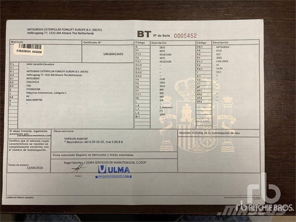 Mitsubishi FG15NTD Carretillas diesel