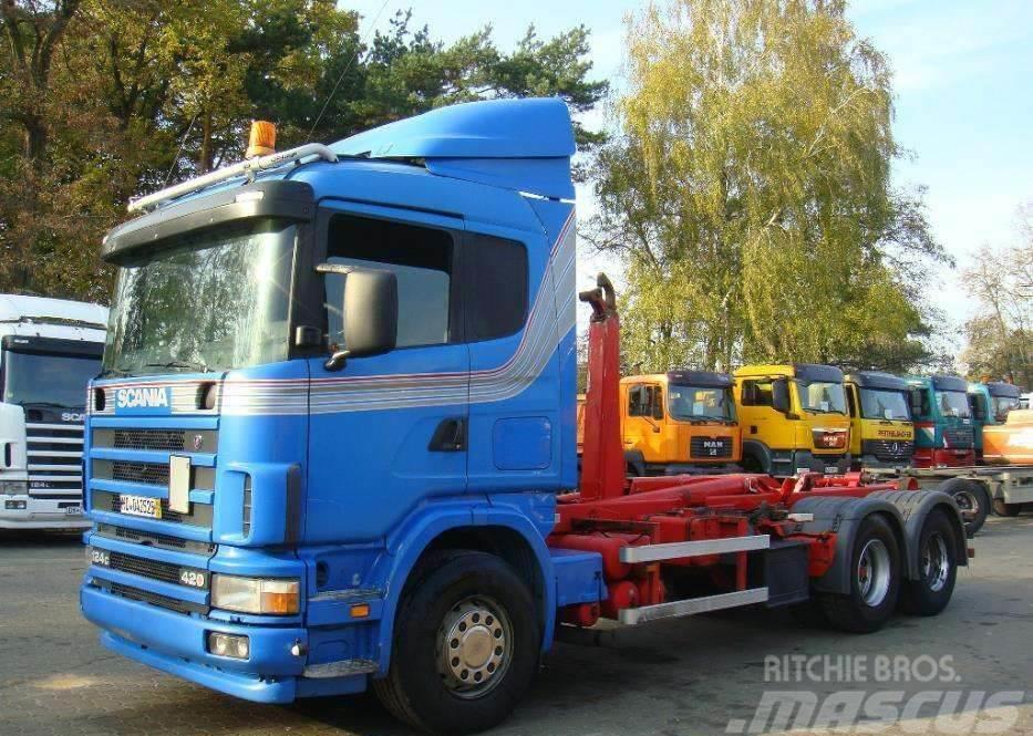 Scania 124G420 6X2 HAKOWIEC Camiones polibrazo