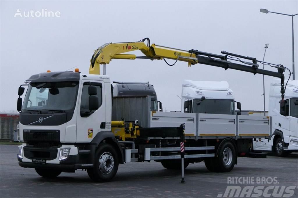 Volvo FE 280 Flatbed + crane HYVA HB 150 Camiones plataforma