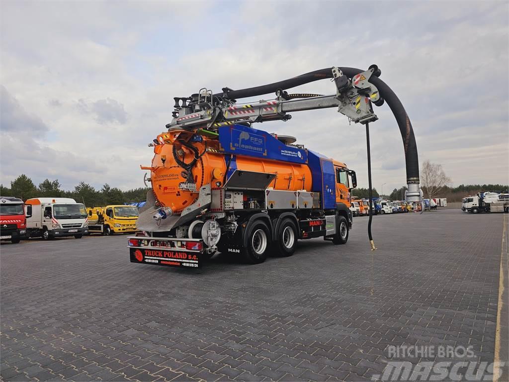 MAN FFG ELEPHANT WUKO KOMBI FOR CLEANING OF SEWERS Camiones aspiradores/combi