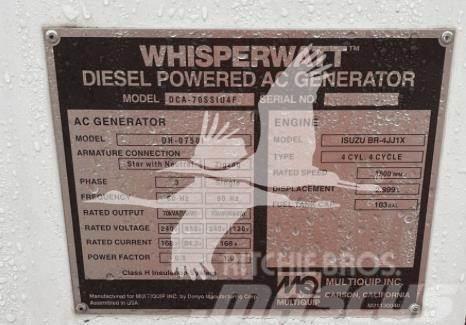 MultiQuip WHISPERWATT DCA70SSIU4F Generadores de gas