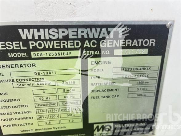 MultiQuip WHISPERWATT DCA125SSIU4F Generadores de gas
