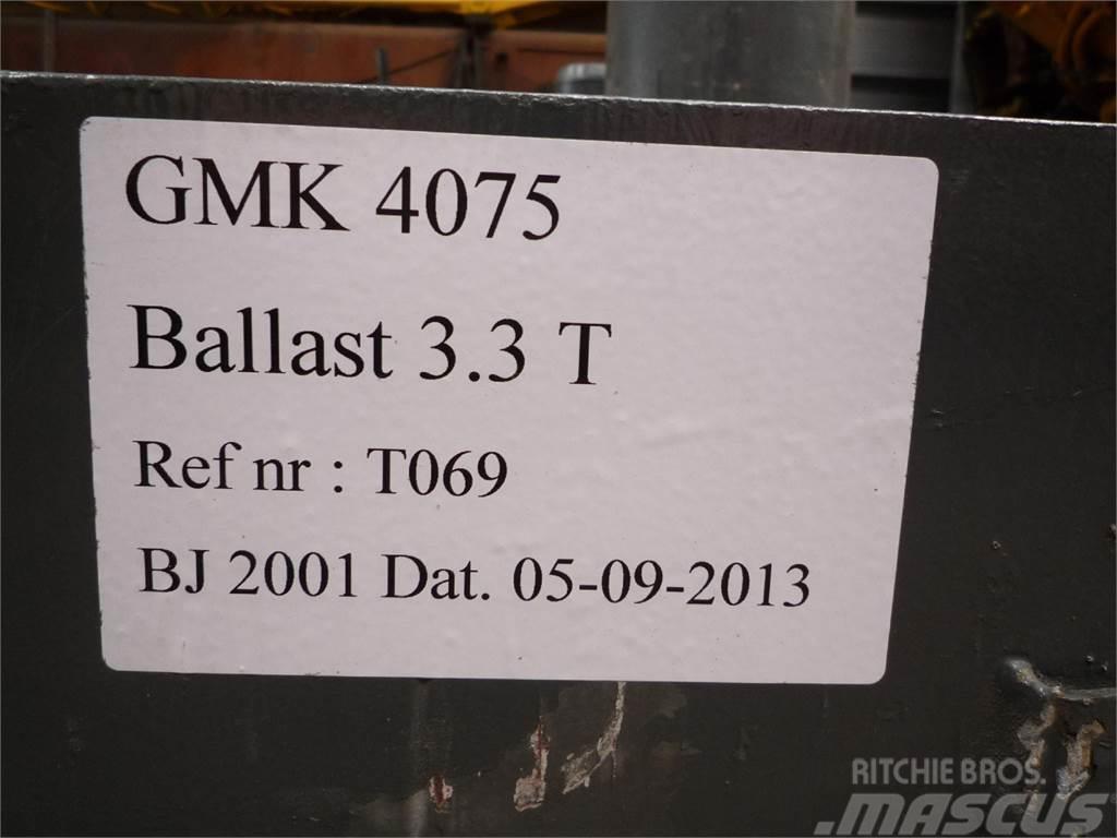 Grove GMK 4075 counterweight 3,3 ton Piezas y equipos para grúas