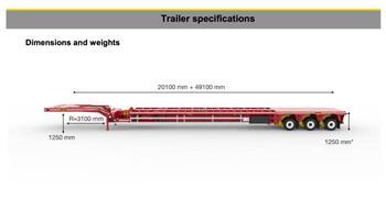 Broshuis 3AOU-48PL/4-15 Blade Trailers 70m long!