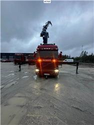 Scania R580 crane truck w/ 78 t/m Palfinger crane. Jib, w