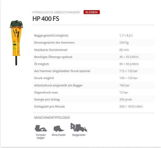 Indeco HP 400 FS Martillos hidráulicos