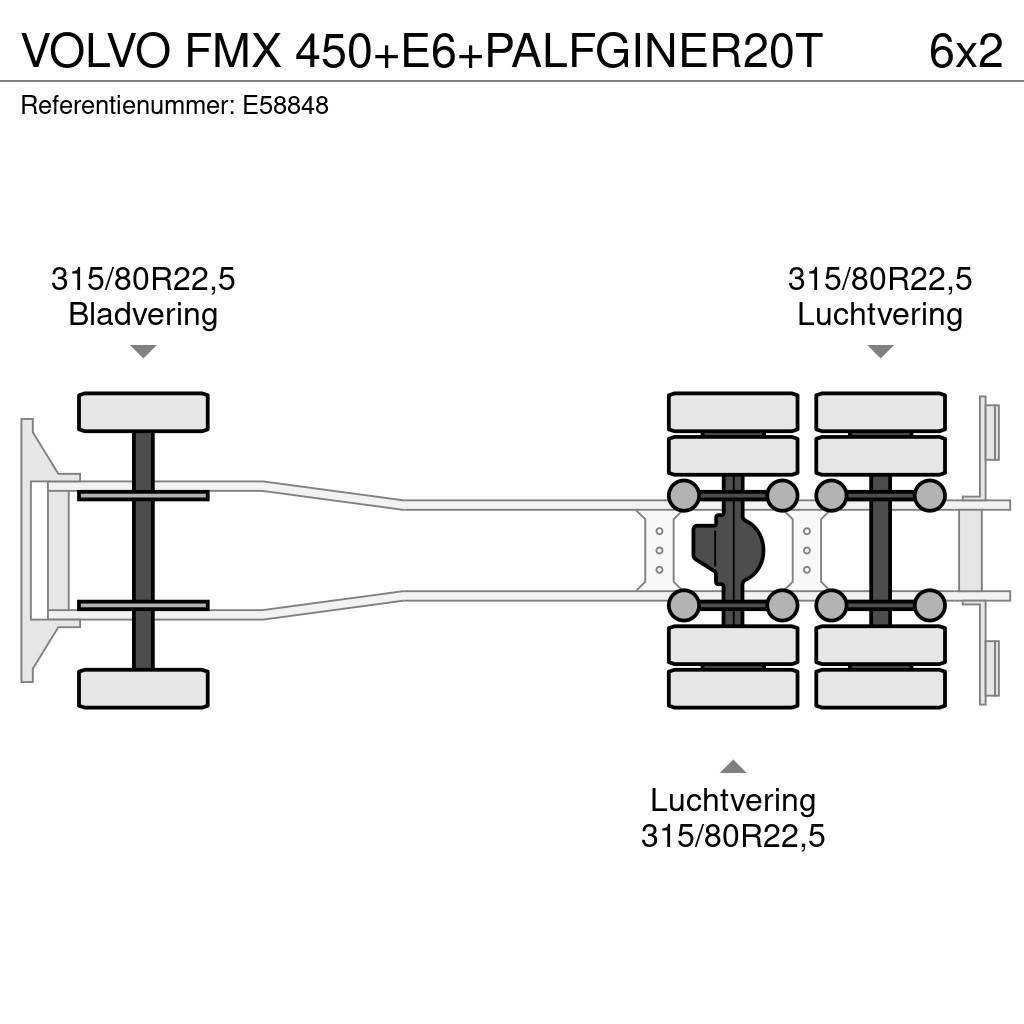 Volvo FMX 450+E6+PALFGINER20T Camiones portacontenedores