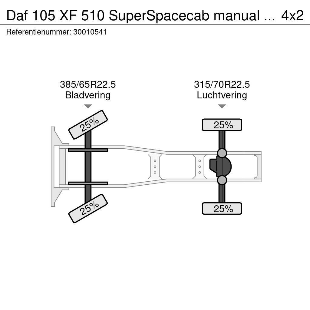 DAF 105 XF 510 SuperSpacecab manual intarder Cabezas tractoras