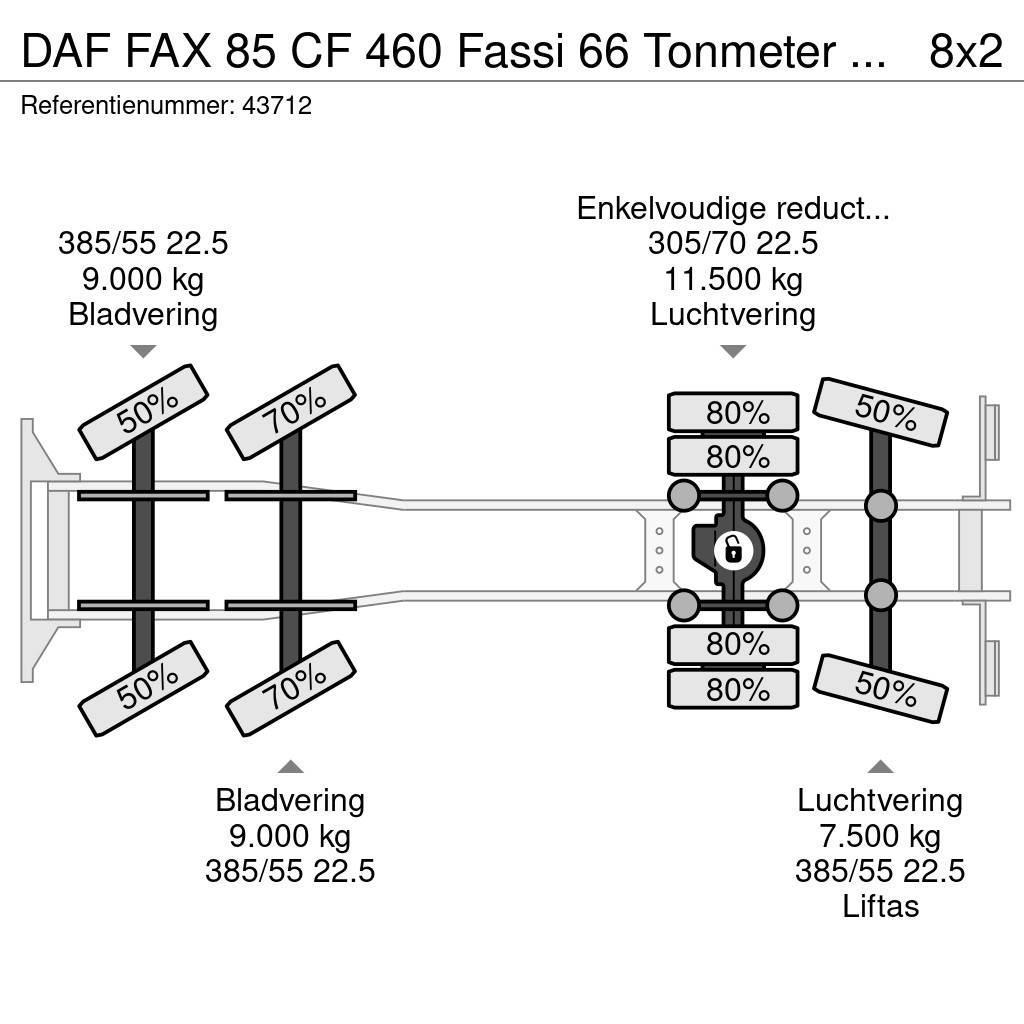 DAF FAX 85 CF 460 Fassi 66 Tonmeter laadkraan Grúas todo terreno
