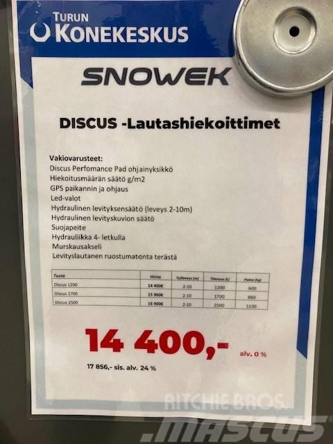Snowek Discus 1200 Lautashiekoitin 2-10m Esparcidoras de arena y sal
