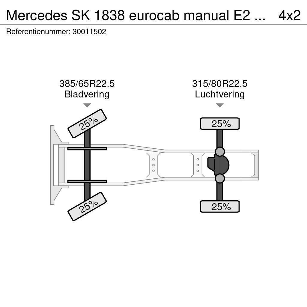 Mercedes-Benz SK 1838 eurocab manual E2 om442 Cabezas tractoras