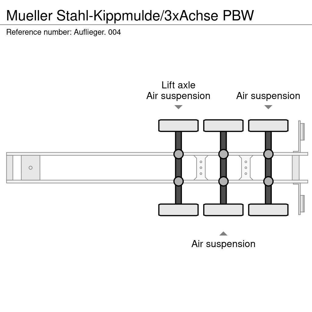  Mueller Stahl-Kippmulde/3xAchse PBW Semirremolques bañera