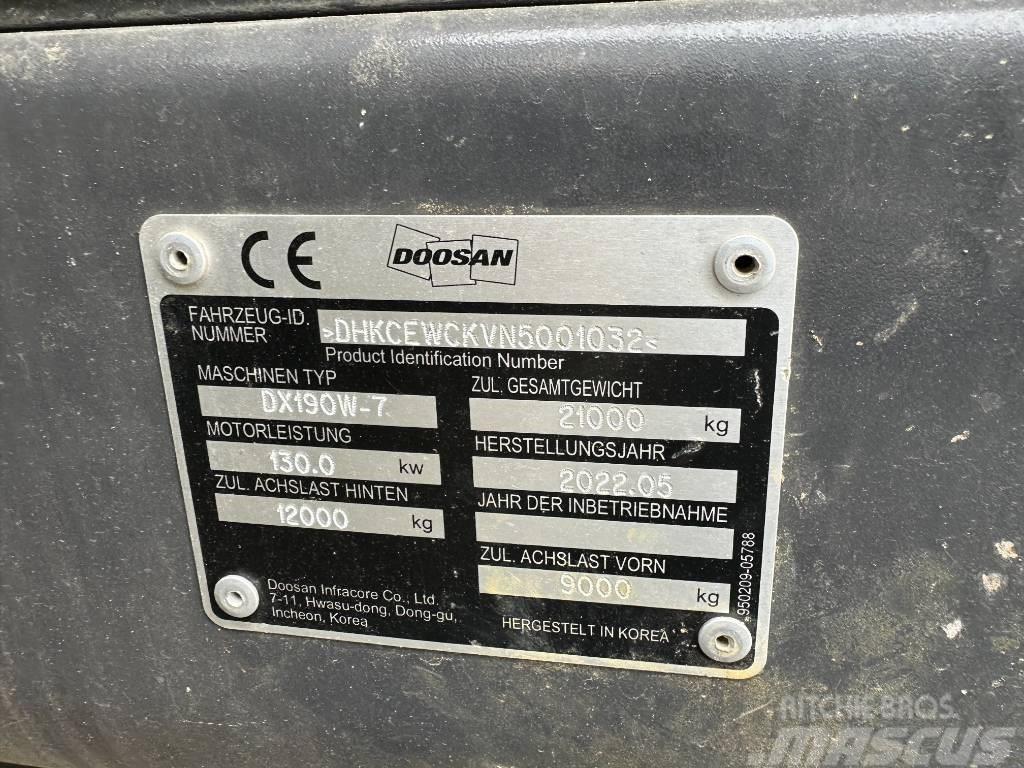 Doosan DX 190 W-7 Excavadoras de ruedas