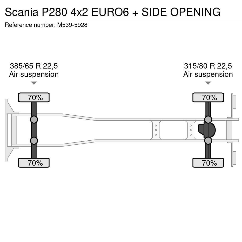 Scania P280 4x2 EURO6 + SIDE OPENING Camiones caja cerrada