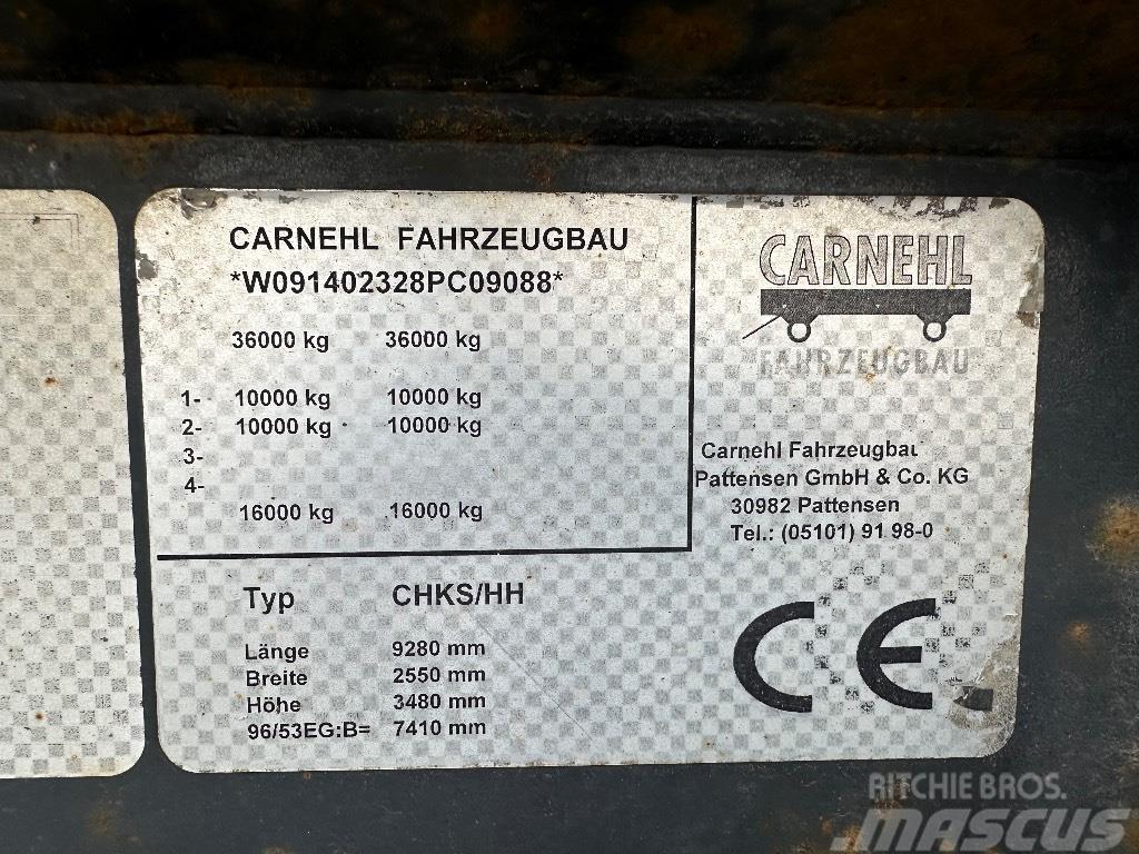 Carnehl 2 akselinen paripyörillä / hydrauliperälaudalla Semirremolques bañera