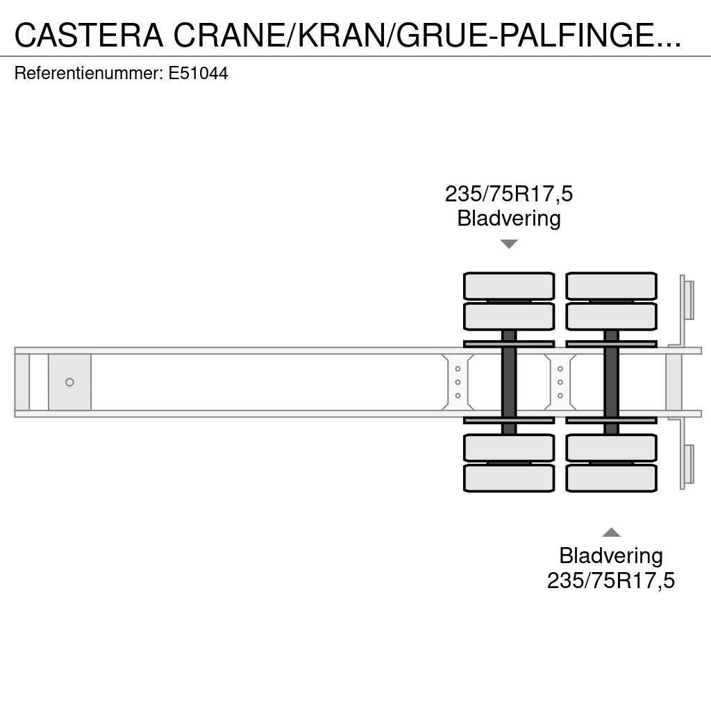 Castera CRANE/KRAN/GRUE-PALFINGER 22002 (2xHydr.) Semirremolques de góndola rebajada