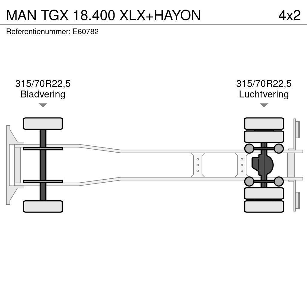 MAN TGX 18.400 XLX+HAYON Camión con caja abierta