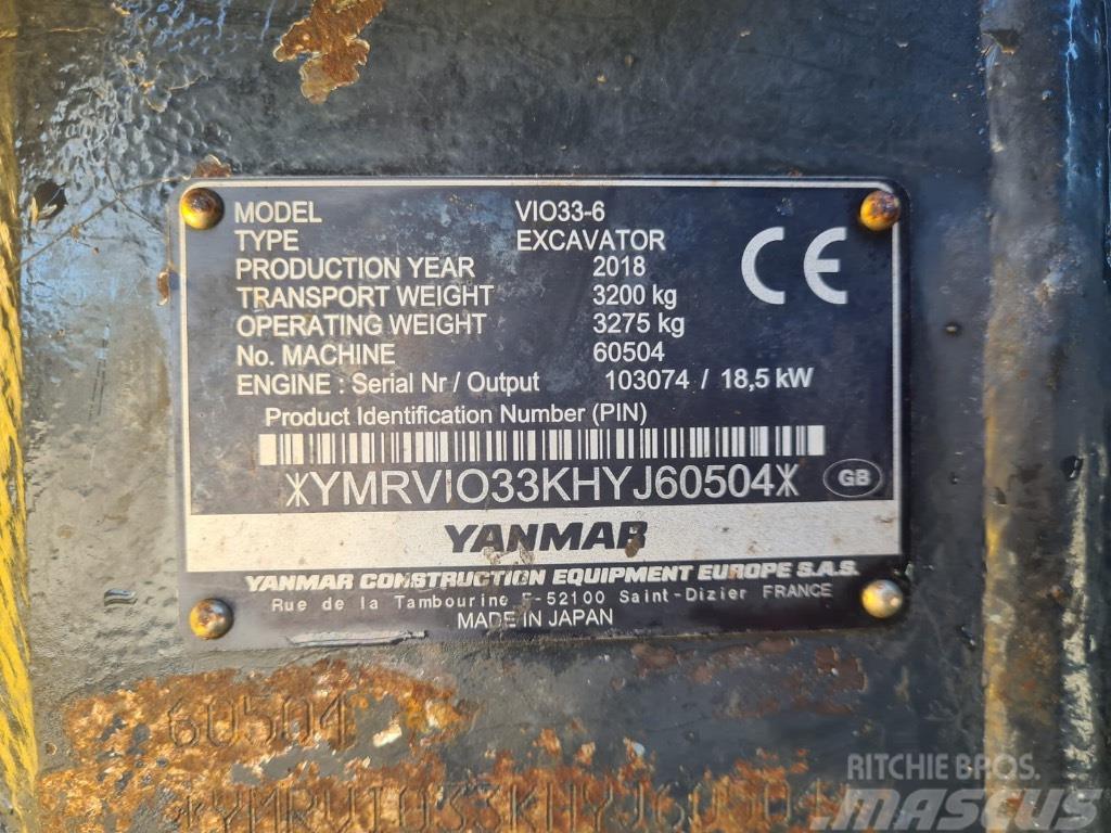 Yanmar VIO33-6 Mini excavadoras < 7t