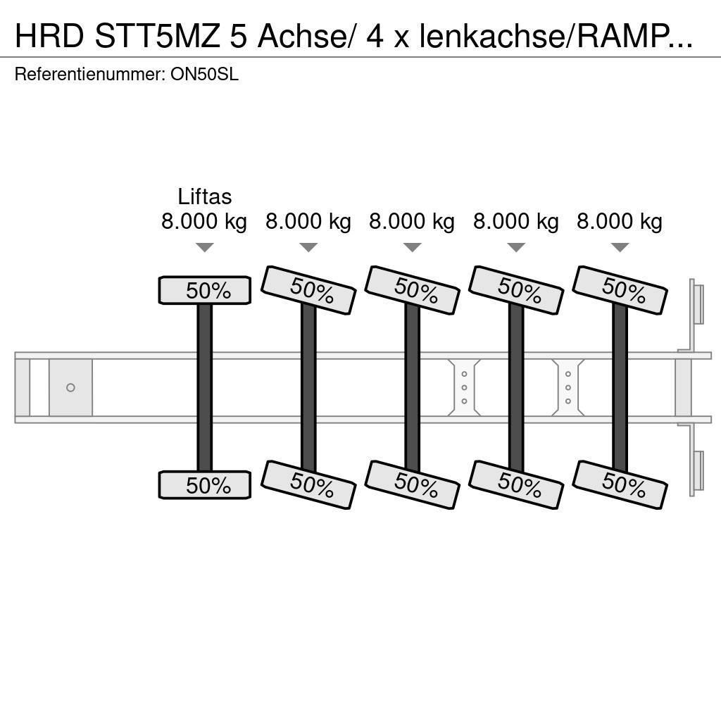 HRD STT5MZ 5 Achse/ 4 x lenkachse/RAMPEN/EXTENDABLE!! Semirremolques de góndola rebajada