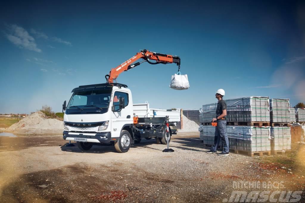 Fuso eCanter ellastbil 8,55 ton brädgårdsbil Camiones plataforma