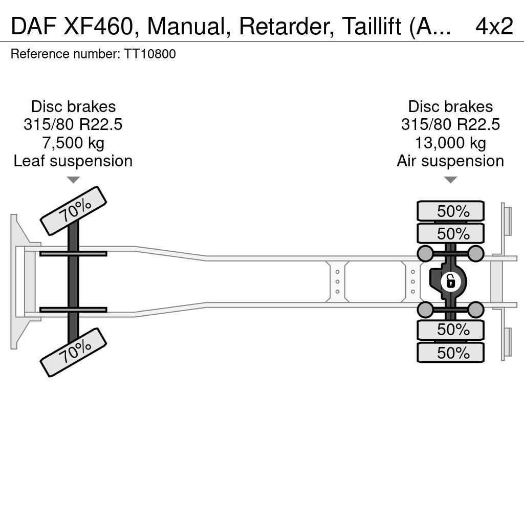 DAF XF460, Manual, Retarder, Taillift (Auffahrrampe, R Camiones plataforma