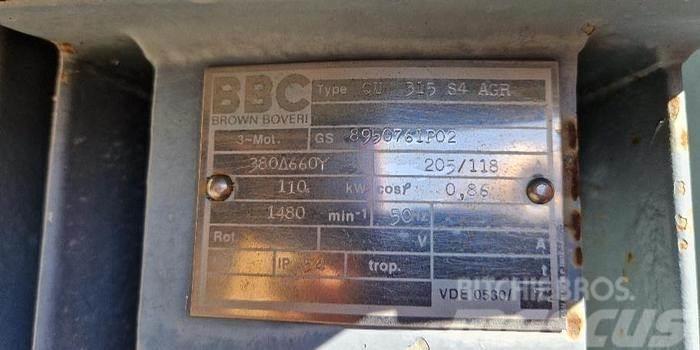 BBC Brown Boveri 110kW Elektromotor Motores